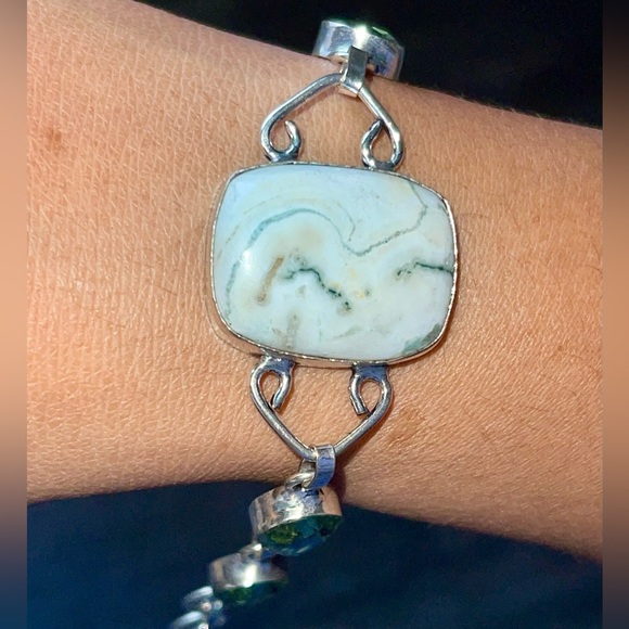 Dendritic Tree Agate Bracelet 7 1/2”- 8” - Picture 6 of 12